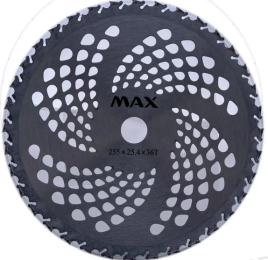 MAX Нож для триммера 255х25,4х36Т В0229С с победитовыми напайками АНТИСКОК