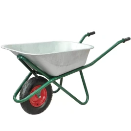 Тачка строительная 1 колесо 200кг/110л 0,8мм (PR 4.00*8 втулка D12) ПРОФИ (99674)