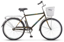 Велосипед STELS Navigator 200 C Gent 19" Темно-серый с корзиной арт.Z010M