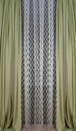 Сетка с вышевкой квадрат с люр Золото 320см 509068-06