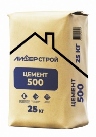 Цемент М-500 ЛИДЕРСТРОЙ, 25 кг.