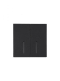 Lezard Выключатель СП 2кл с индик черный бархат ZIMA 704-4288-112QC