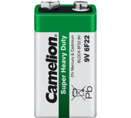Эл-т питания Camelion 6F22 Super Heavy Duty крона (соль) 9В 