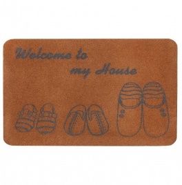 Коврик ComeForte ВЕЛЮР ТАПОЧКИ 40*60см бежевый