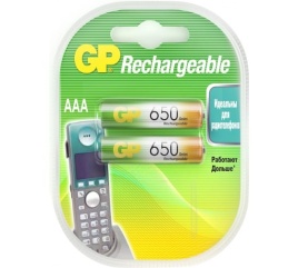 Аккумулятор GP R03/65AAAHC (650mAh) BP-2 (бл.2шт)