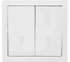 Lezard Выключатель о/у 2-х кл проходной белый LETO 752-0200-106