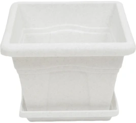 Кашпо-горшок "Квадро" 5,1л д240с подд.мр. С163Т