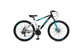 Велосипед 27,5" LETO FOX, сталь, рама 17", 21-ск, черный/голубой С27004