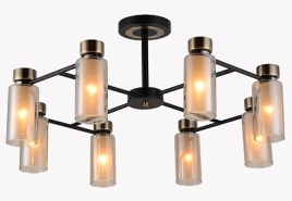 Люстра 74338/8 черный/бронза