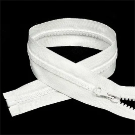 Молния трактор №5 ,1замок усил.звено 55 см белый