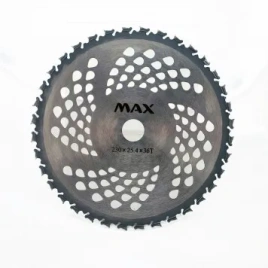 MAX Нож для триммера 230х25,4х40Т В0229 с победитовыми напайками АНТИСКОК