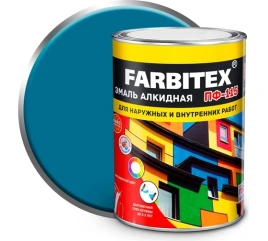 FARBITEX Эмаль алкидная ПФ-115 голубая 0,8кг