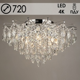 Люстра Е1903/8+8 хром/хрусталь Е27