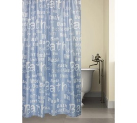 Штора для ванн 180х180см BATH Blue Font (ch-15061) (СБ)