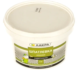 Лакра Шпатлевка акриловая фасадная атмосферостойкая 3 кг.
