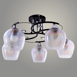 Люстра 11293-2/5 черный/хром Е27