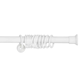 Карниз для ванной комнаты белый 110-200см  SANTREK HOME