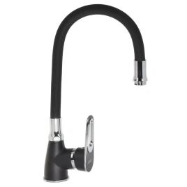 Aqwin Смеситель для кухни А41274-6 с картриджем, гибкий излив, черный