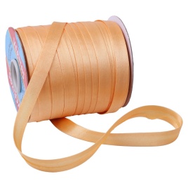 Косая бейка атлас S-130 оранжевый светлый 131м