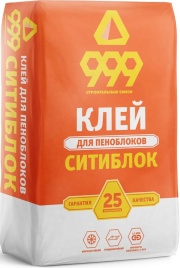 Клей для газосиликата "СМ999" 25 кг