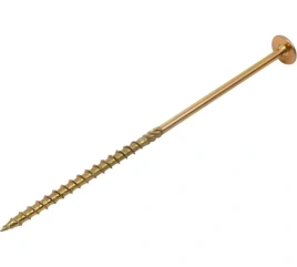 Саморез конструкционный тарельчатый 6,0х60 желтый цинк