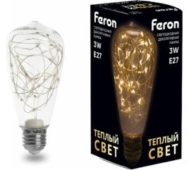 Feron LB-380 Лампа светодиодная 3W 230V E27 2700К ST64 