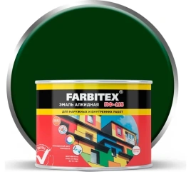 FARBITEX Эмаль алкидная ПФ-115 зеленый 0,4кг