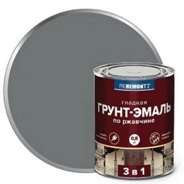 Грунт-эмаль 3 в 1 PROREMONTT серая 0,8 кг.