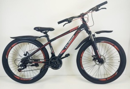Велосипед 26" ТМ Civilane, CROSS DISK, рама 17" черный/красный