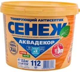 СЕНЕЖ АКВАДЕКОР 112 (дуб) 2,5 кг.