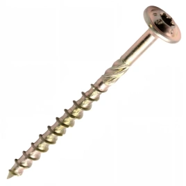 Саморез конструкционный тарельчатый 6,0х100 желтый цинк