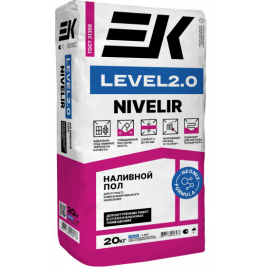 Наливной пол быстротвердеющий влагост.20кг (5-80мм) EK level 2.0