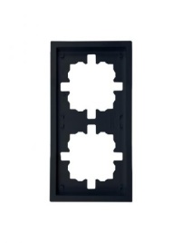 Lezard Рамка 2-х-мест горизонтальная черн.бархат ZIMA 704-4200-147