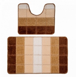 Коврик QUADRO comfort 2шт 50*80/50*40см кремовый