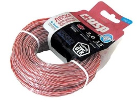 Леска двухцветная для тримера 78830, 15м профиль-скрученная звезда 3.0мм