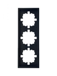 Lezard Рамка 3-х-мест горизонтальная черн.бархат ZIMA 704-4200-148