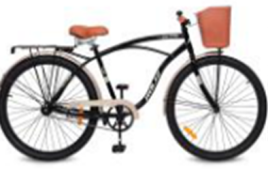 Велосипед 26" ROLIZ 18", 1ск, сталь, корзина, черный 26-309 М