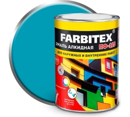 FARBITEX Эмаль алкидная ПФ-115 св-голубая 0,8кг