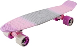Скейтборд пластиковый Mulicolor 22 pink/white 1/4