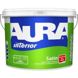 Краска в/д СБ для обоев под окраску "AURA SATIN 4.5л"