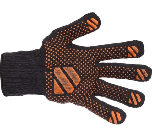 Лакра Перчатки полушерстяные с ПВХ черные 150 5079109 фото 1