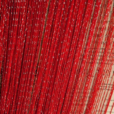 Кисея однотонная люрекс красный фото 1