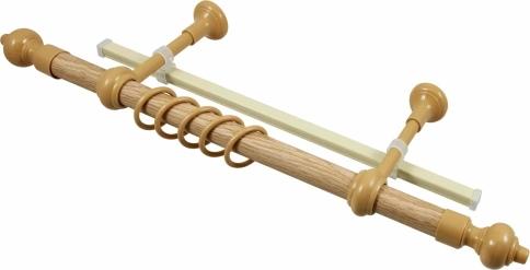 Карниз пластик + шина 2,0м кр. дерево фото 1