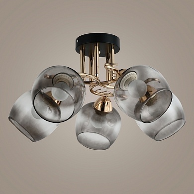 *Люстра 32484/5 FGD+BK золото/черный Е27  фото 1