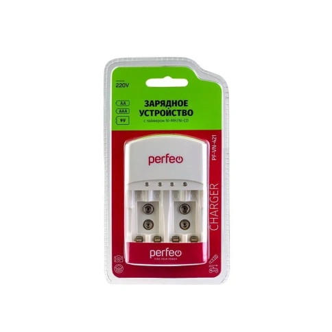 Зарядное устройство Perfeo PF-VN-421 4 слота (AA/ААА/9V таймер) фото 1