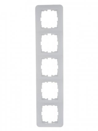Lezard Рамка 5-ая горизонтальная белая KARINA 708-0200-150 фото 1