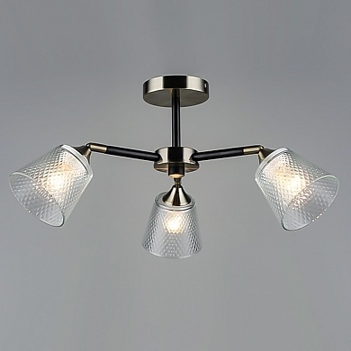 *Люстра N5138/3 AB+BK бронза/черный Е27 фото 1