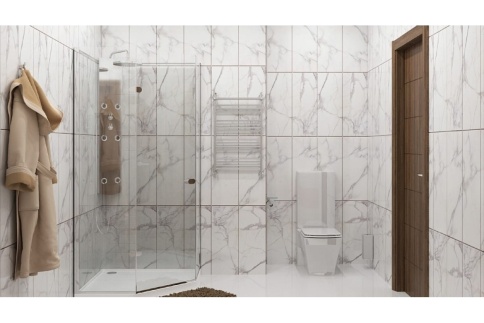 Панели ПВХ Unigue 2,7х0,25х8 Натуральный мрамор белый (рис 2шт) (12) фото 1