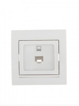 Lezard Розетка с/у Компьютерная  белый DERIY 702-0202-139 фото 1