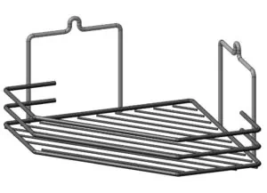 Полка угловая 1 ярус трапеция "Эконом" ХРОМ П0001507 фото 1
